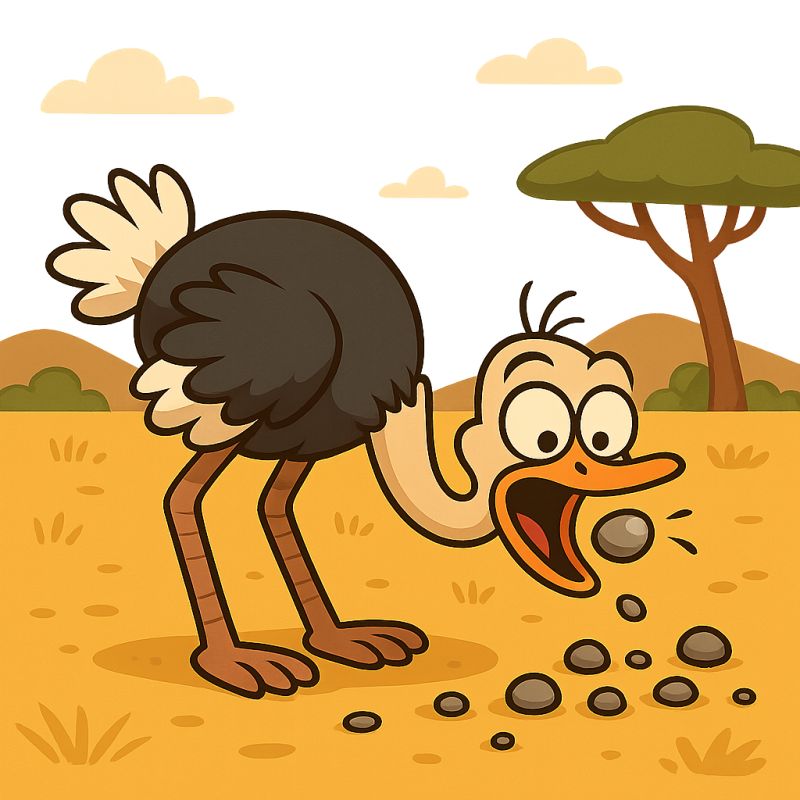 Why Do Ostriches Eat Pebbles – The Real Reason Birds Swallow Rocks (and Don't Explode)