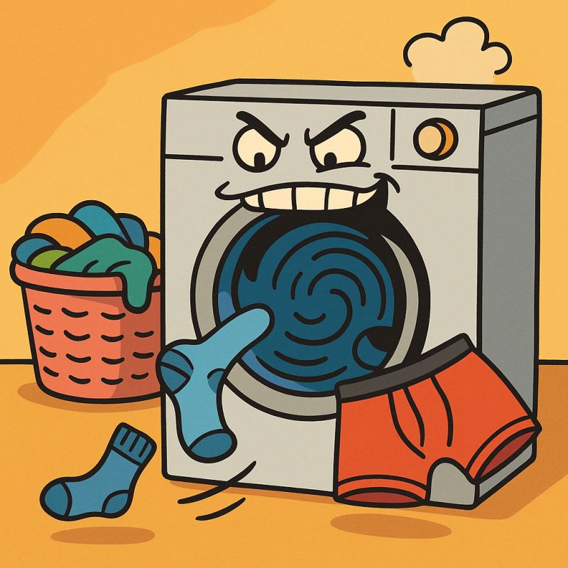 Why Do Washing Machines Eat Socks And Underwear — and Never Return Them?